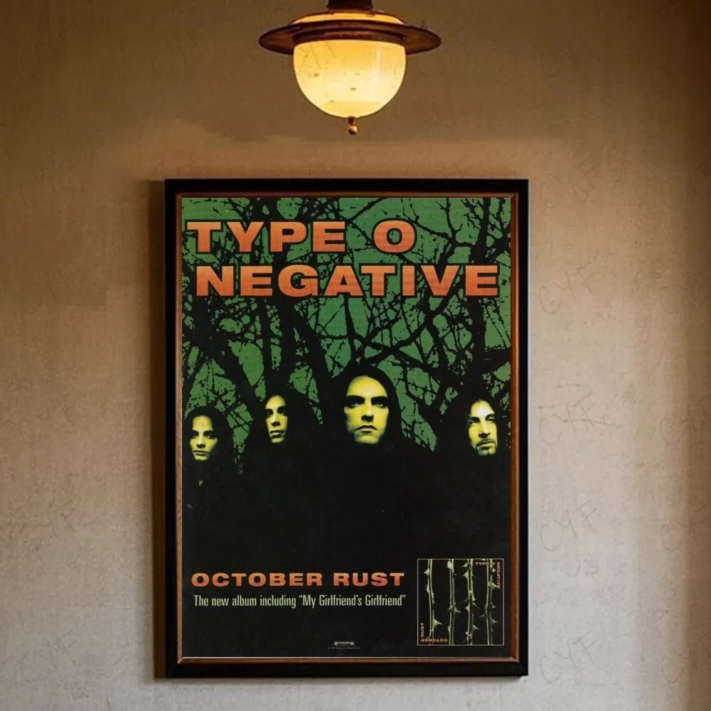 Type O Negative October Rust Album Cover Wall Art | Gothic Metal Band Poster Print | Peter Steele Music Memorabilia | Premium Goth Rock Wall Decor