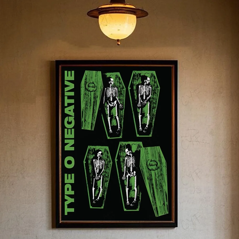 Type O Negative Poster | Gothic Metal Band Wall Art | Peter Steele Vintage Print | 90s Doom Metal Music Memorabilia & Decor