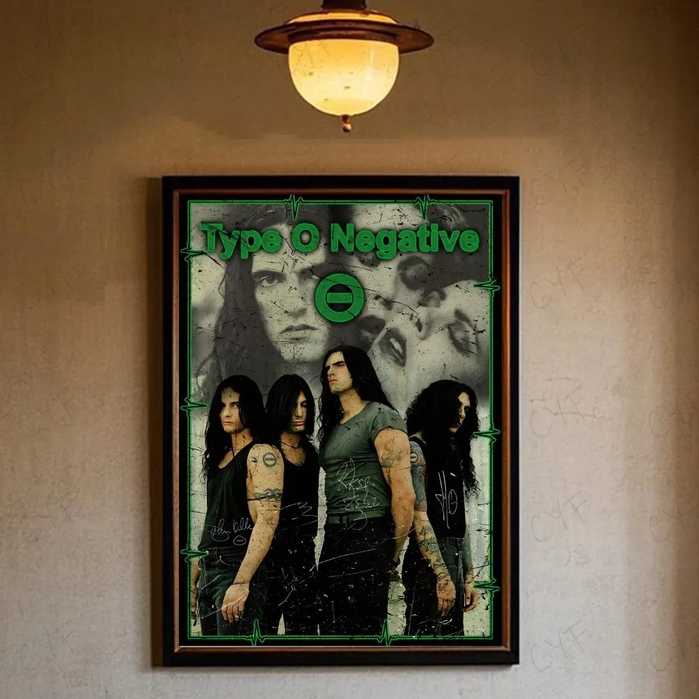 Type O Negative Poster | Gothic Metal Wall Art Print | Peter Steele Vintage Band Decor for Home, Bar, Living Room | Aesthetic Music Memorabilia