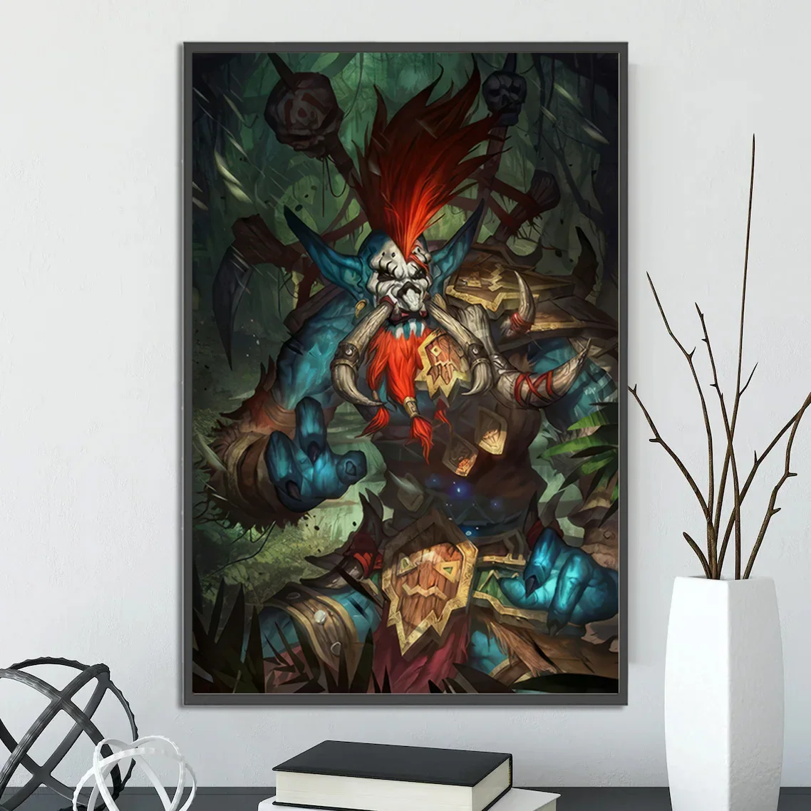 Vol'jin World of Warcraft Wall Art | Shadow Hunter & Darkspear Leader Print | Epic Troll Lore Gaming Poster