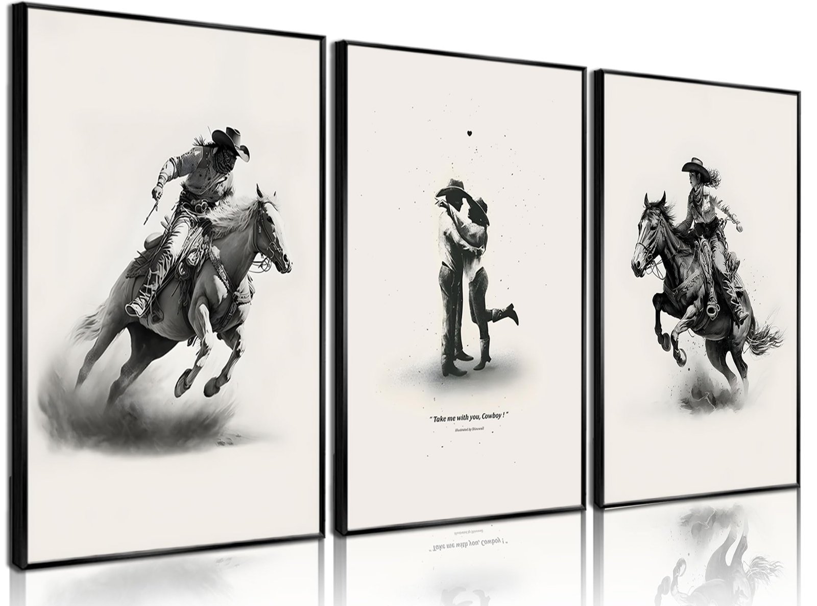 Romantic Western Cowboy Canvas Art Review: Eclectic Decor