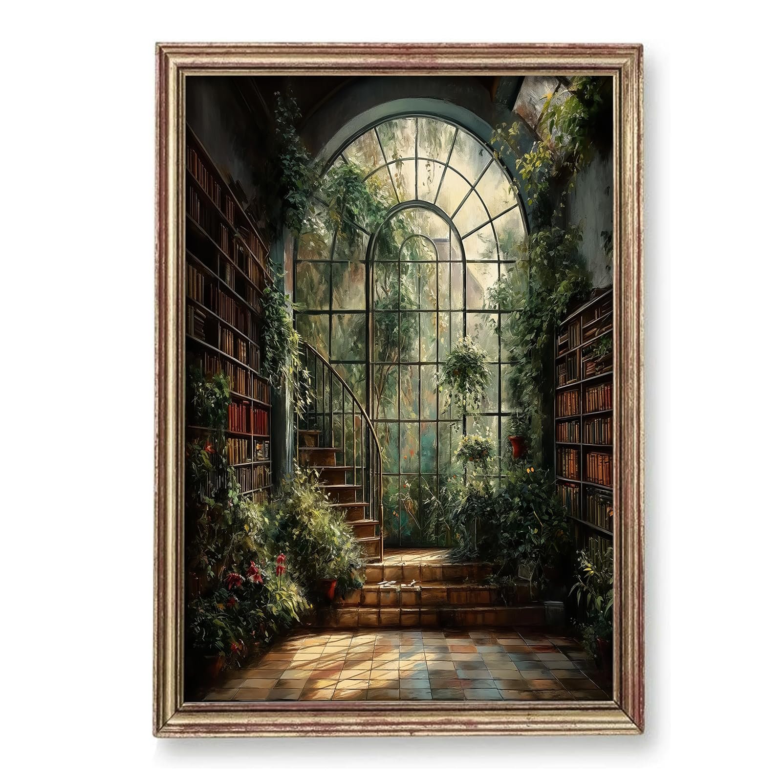 Vintage Library Dark Academia Canvas Wall Art Review