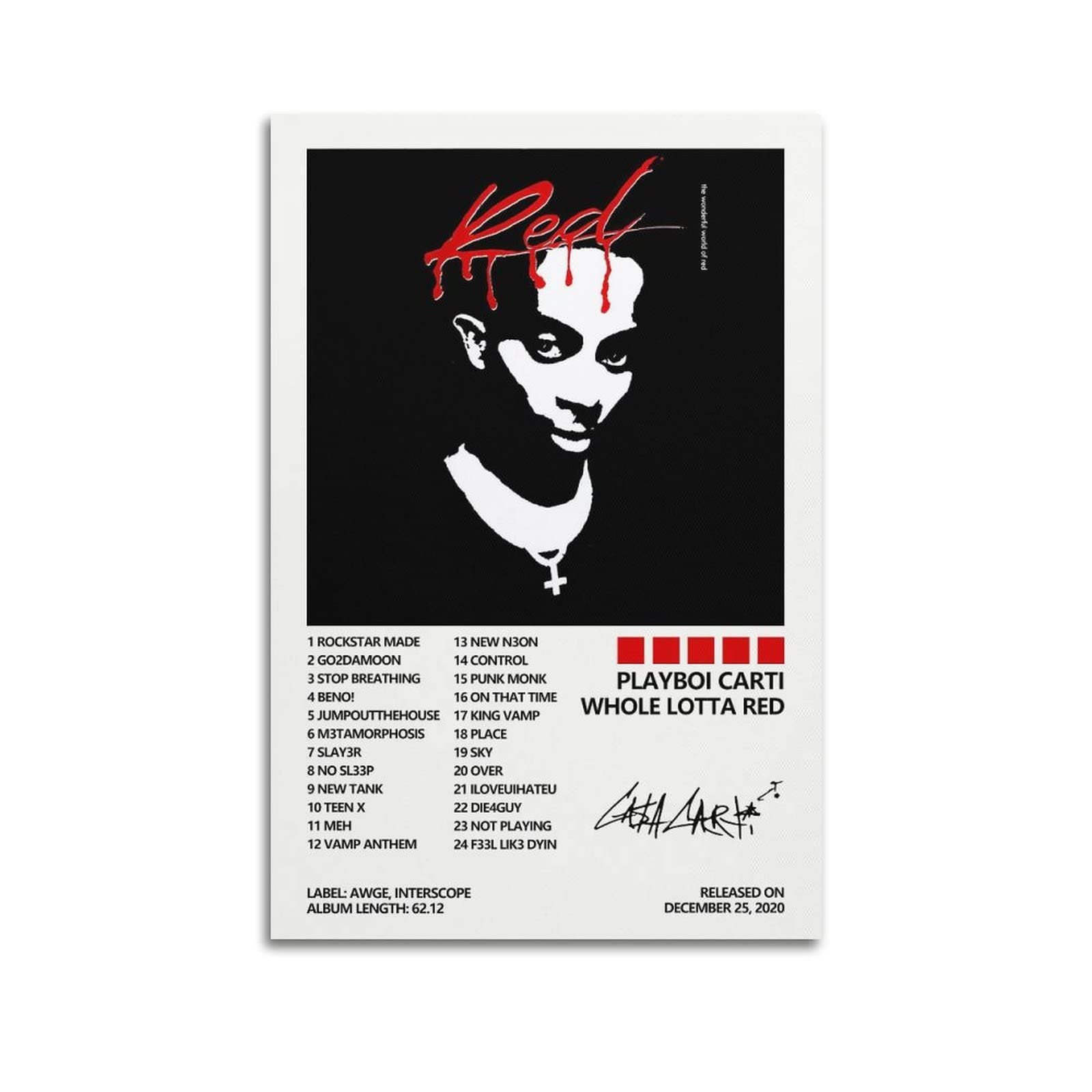 Playboi Carti Whole Lotta Red Poster Review: Iconic Wall Art