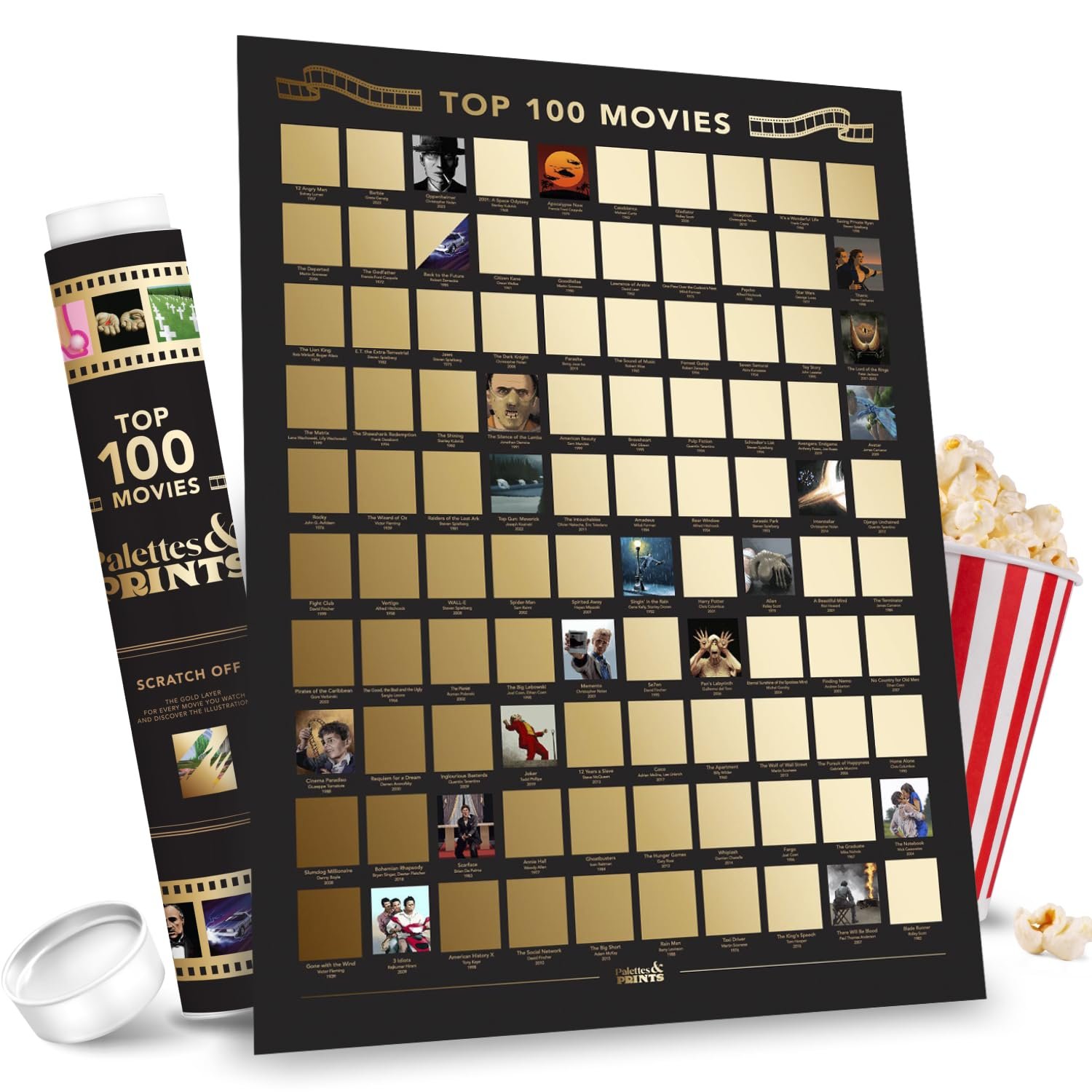 Top 100 Movies Scratch Off Poster: A Cinematic Design Review