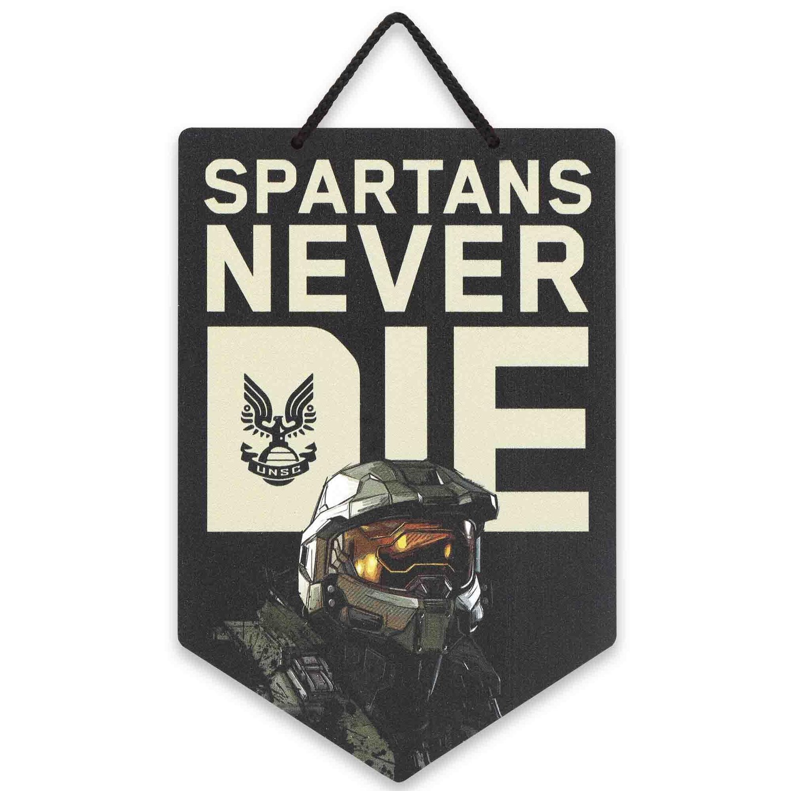 Halo Spartans Never Die Metal Sign: Epic Man Cave Decor!
