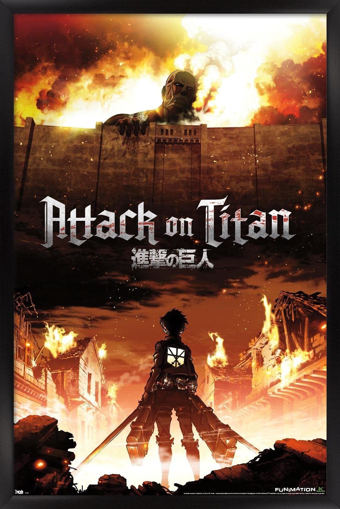 Attack on Titan Fire Wall Framed Poster Review