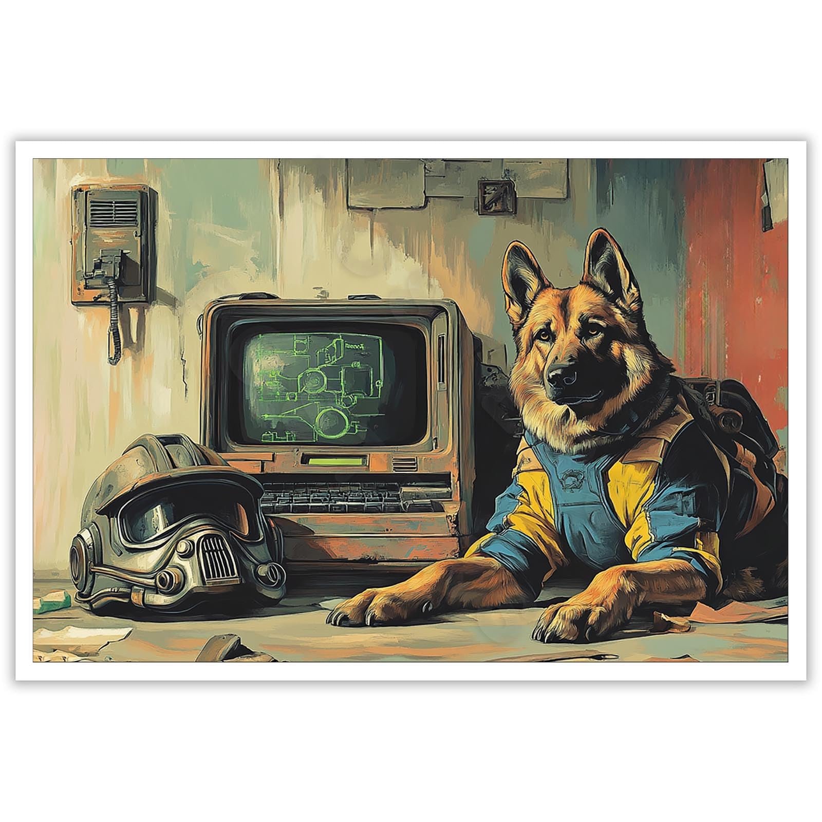Fallout German Shepherd Art: Aesthetic Post-Apocalyptic Decor