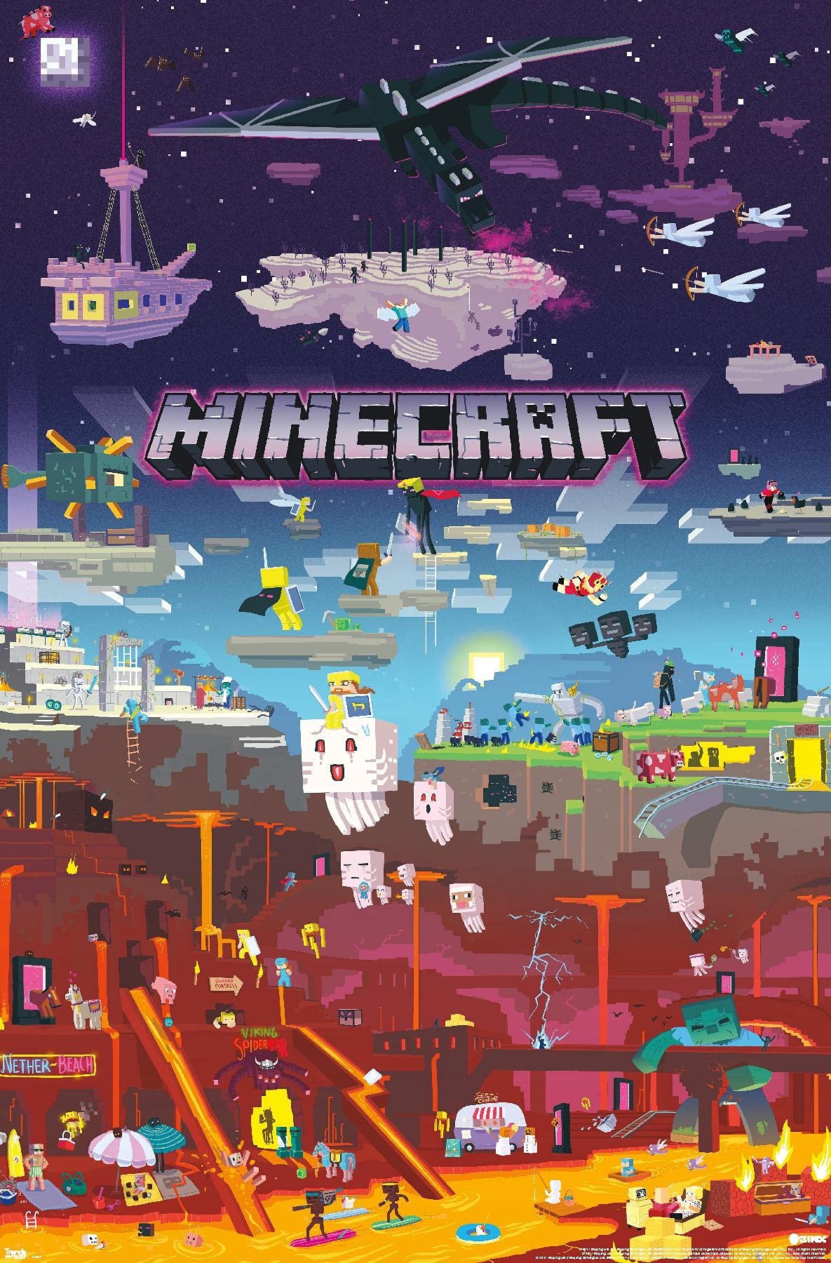 Minecraft World Beyond Poster: Pixelated Perfection for Your Space