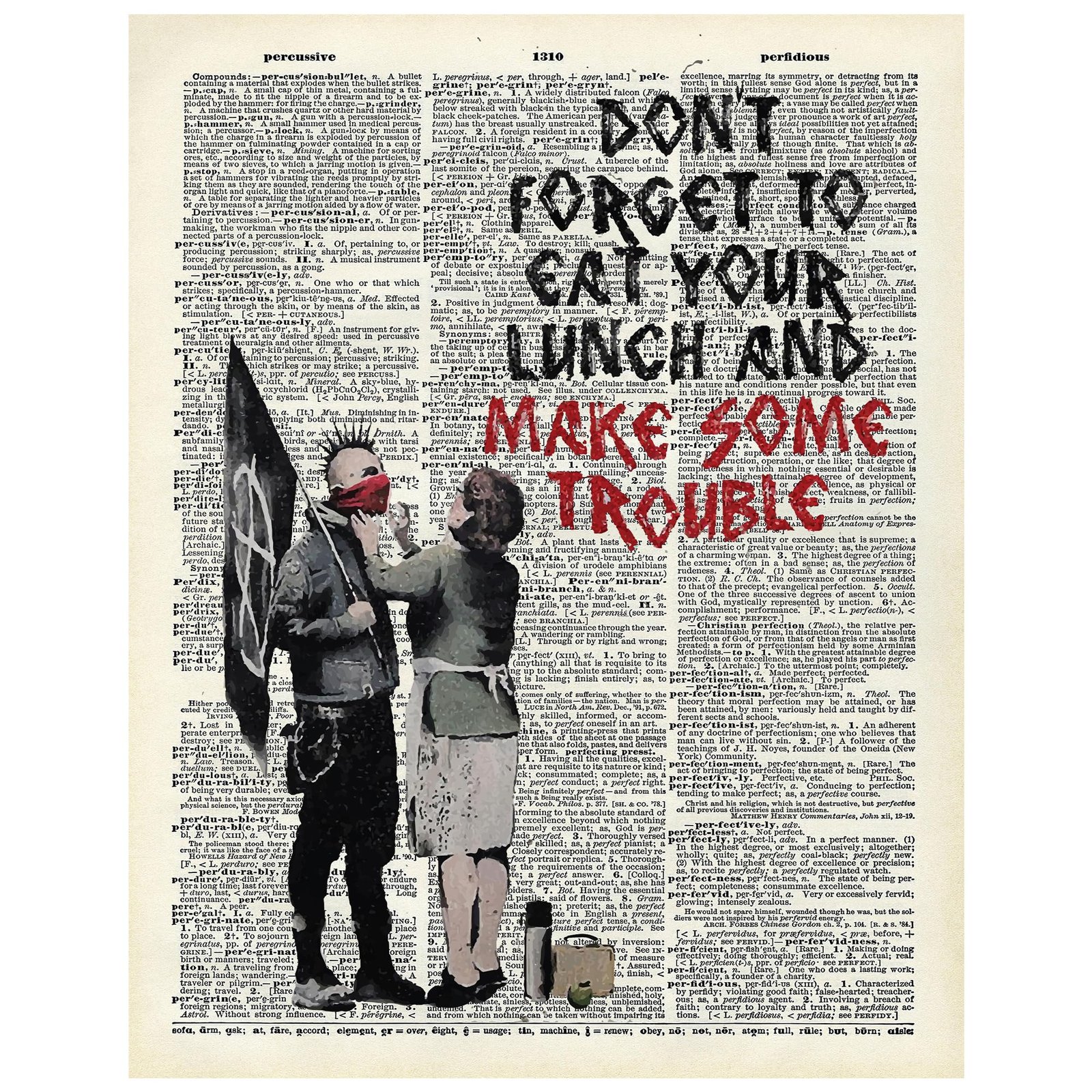 Punk Rock Wall Art Review: Make Some Noise Grunge Poster