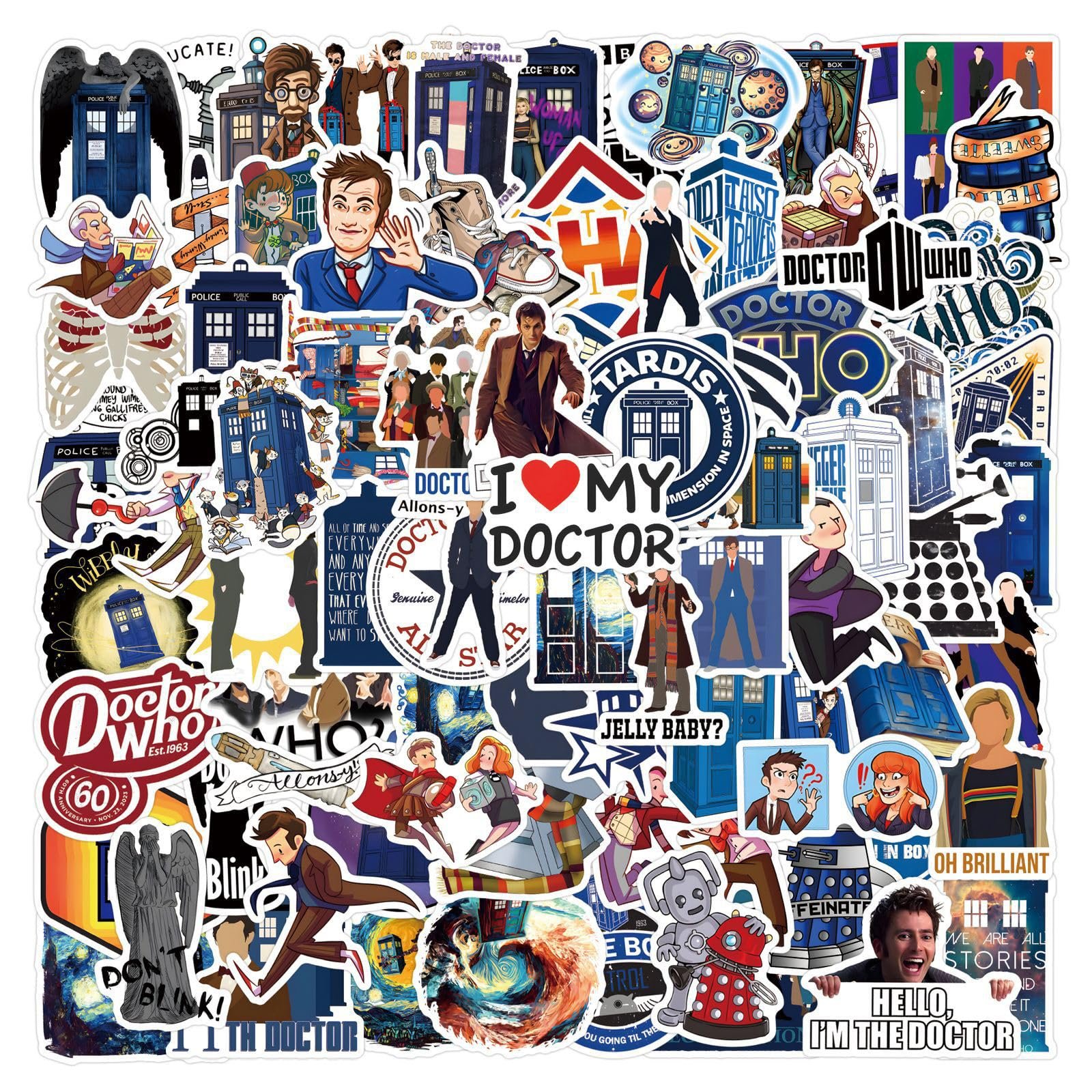 Doctor Who Sticker Review: 110pcs Vinyl Decal Pack