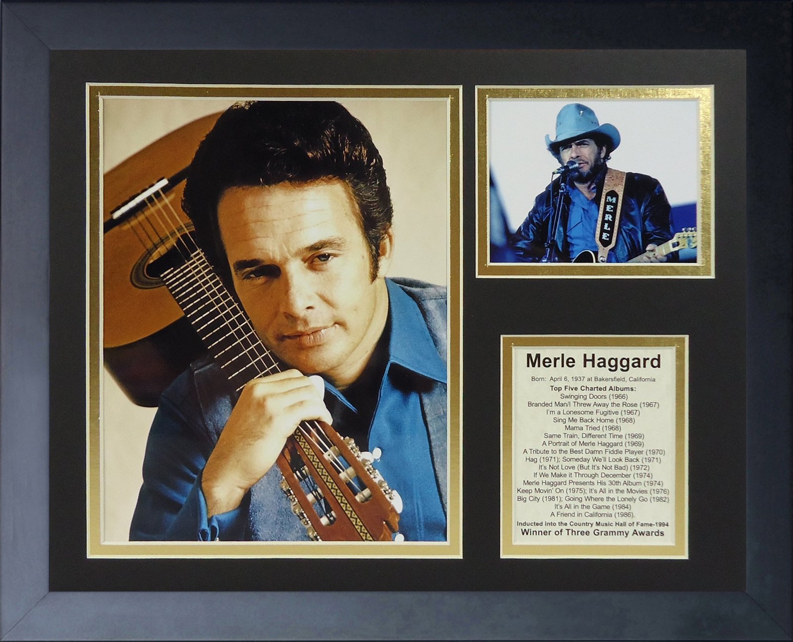 Merle Haggard Framed Collage: A Timeless Country Tribute