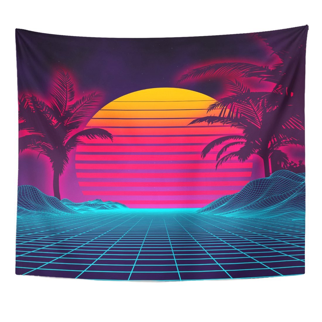 Synthwave Glow: TOMPOP Retro Futuristic Neon Tapestry Review