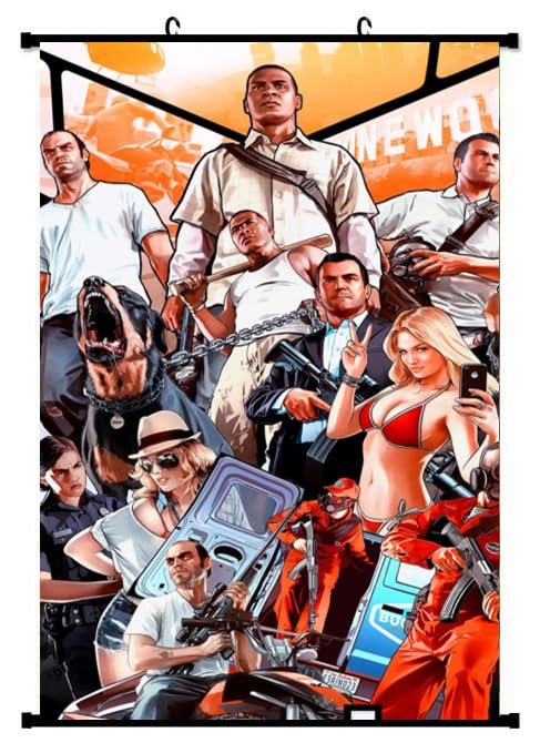 Elevate Your Gaming Den: Tina Art GTA 5 Framed Poster Review