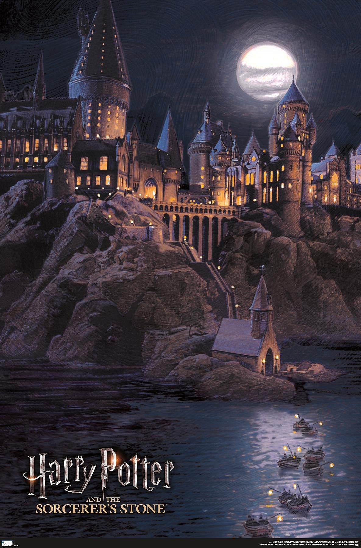 Hogwarts at Night: A Magical Poster for Your Dream Space