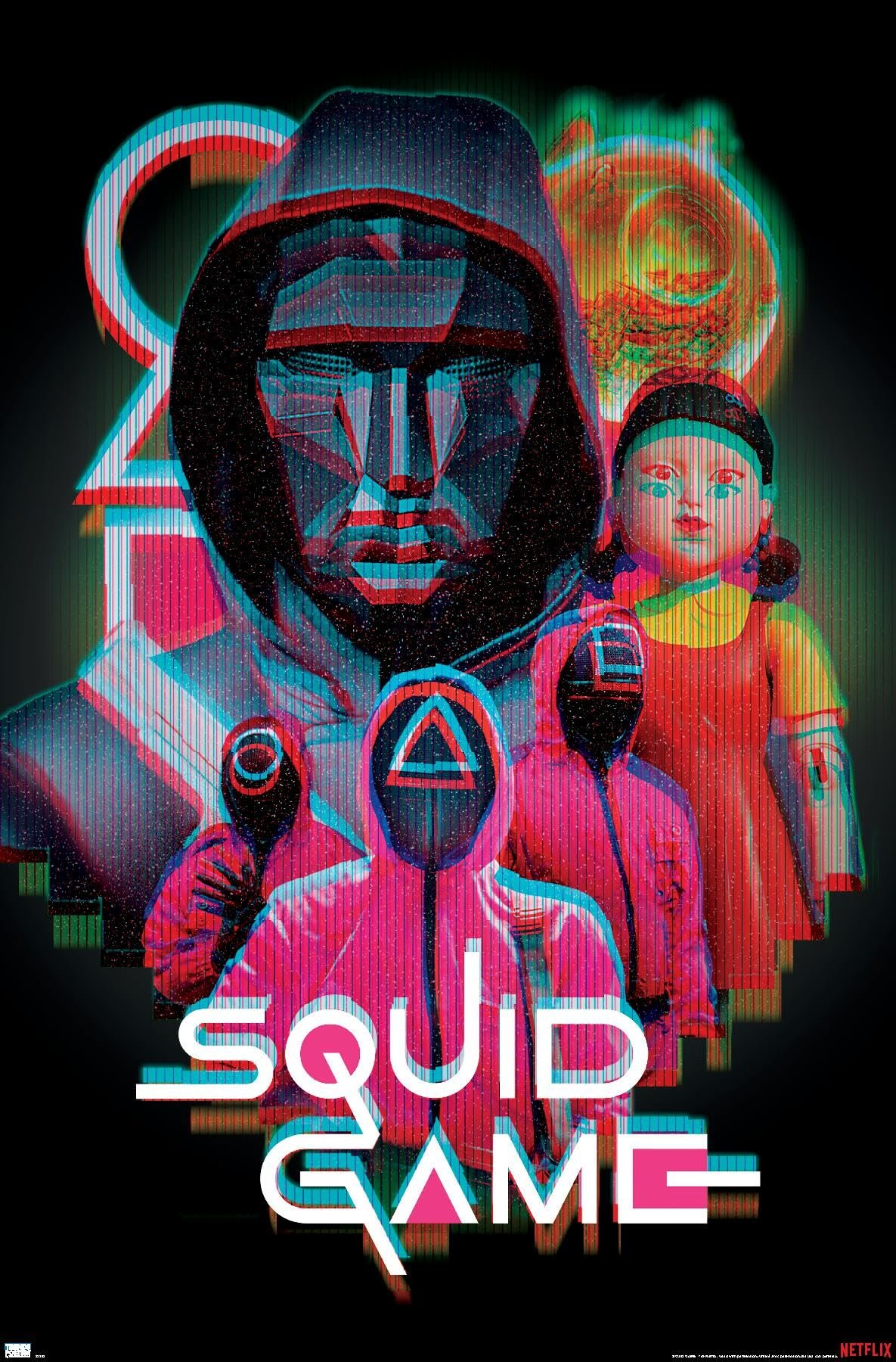 Squid Game Season 2 Glitch Poster: Dark Aesthetic Review