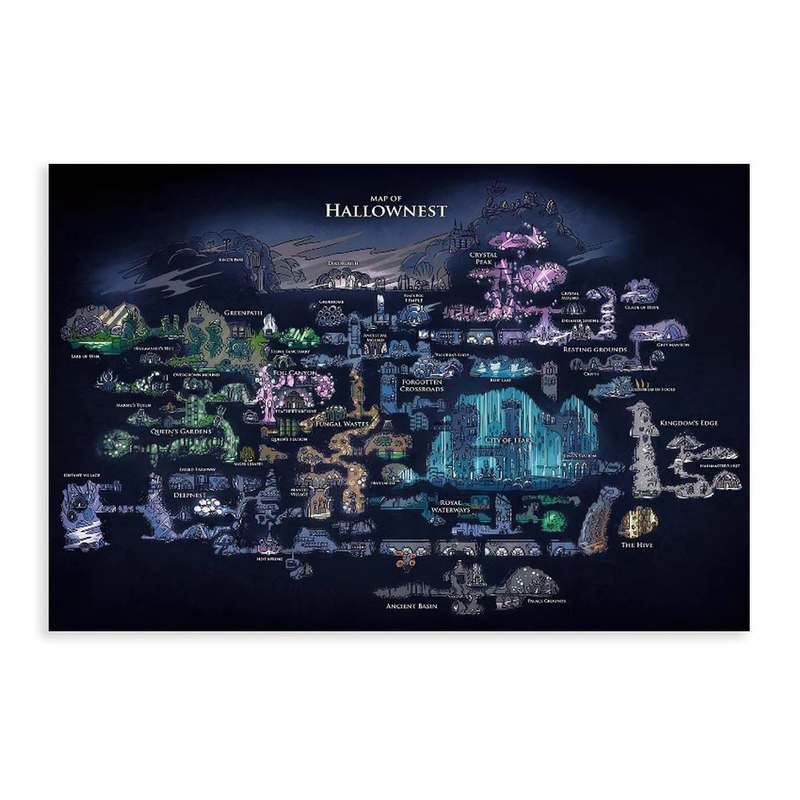 Hollow Knight Map Canvas Review: Elegant Gamer Decor