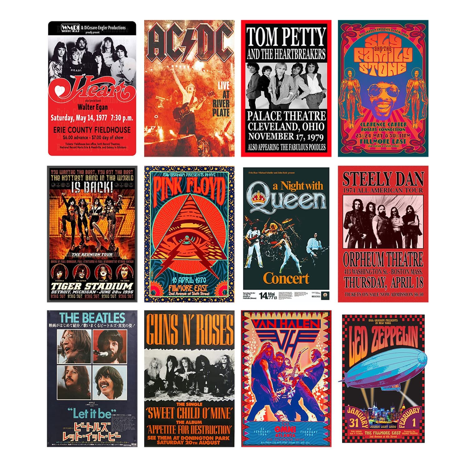 Woonkit Vintage Rock Posters: Elevate Your Room's Aesthetic