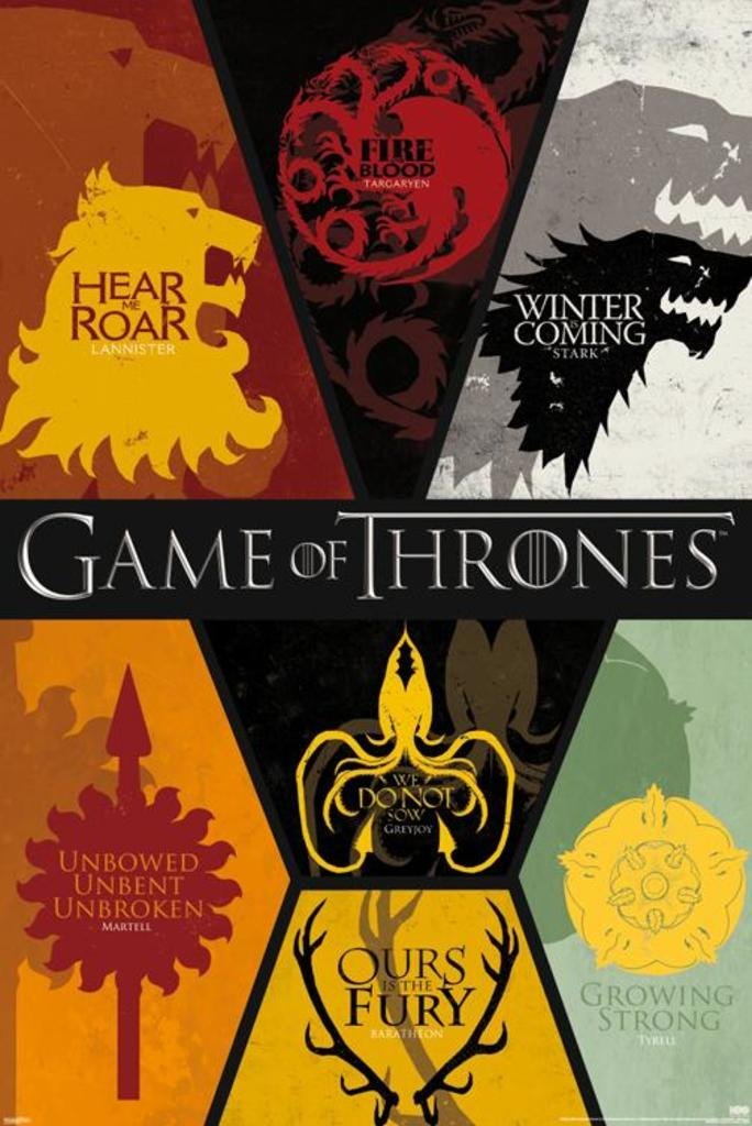 Game of Thrones House Sigils Poster Review: Regal Wall Art