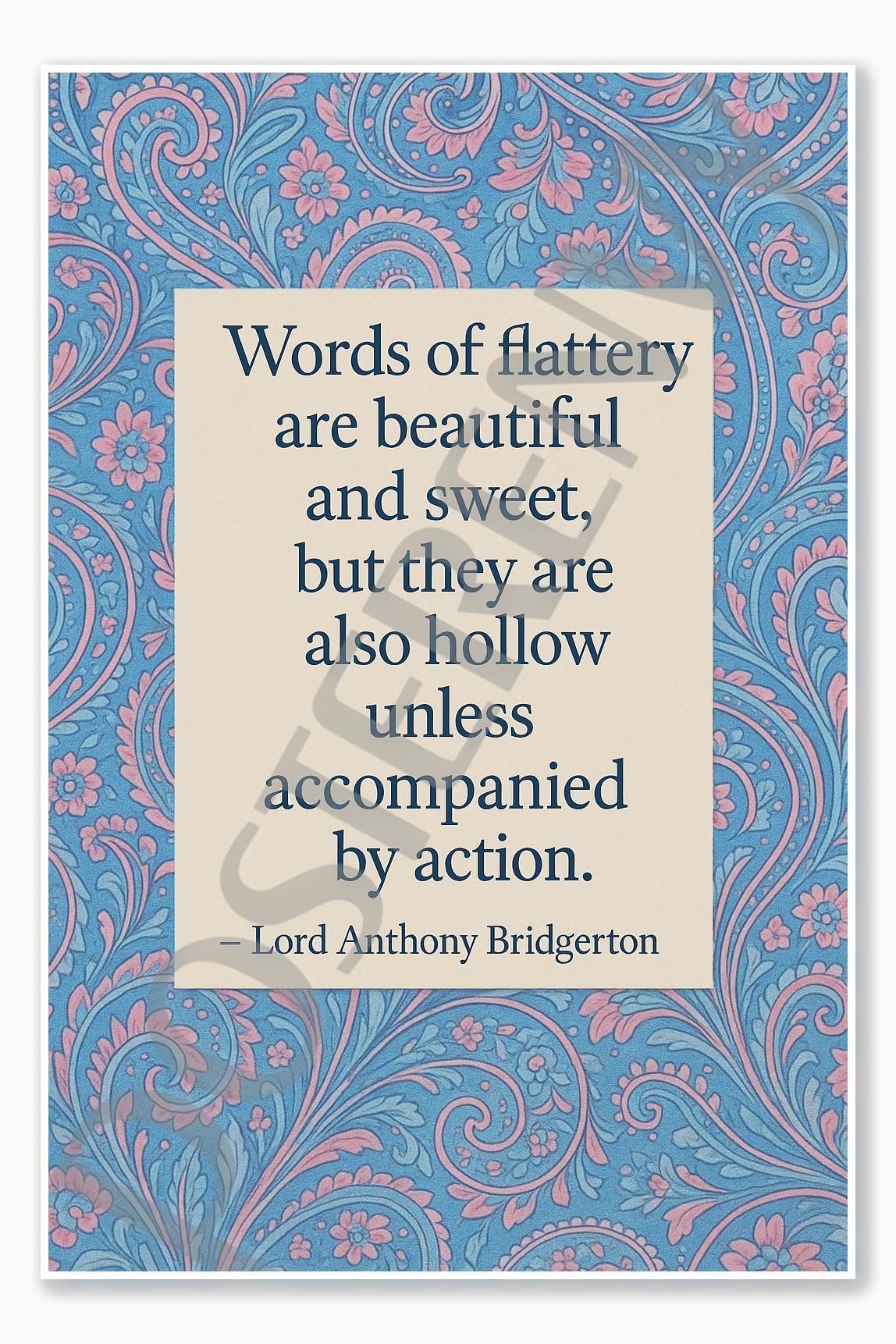 Anthony Bridgerton Quote Poster: Regency Aesthetic Guide