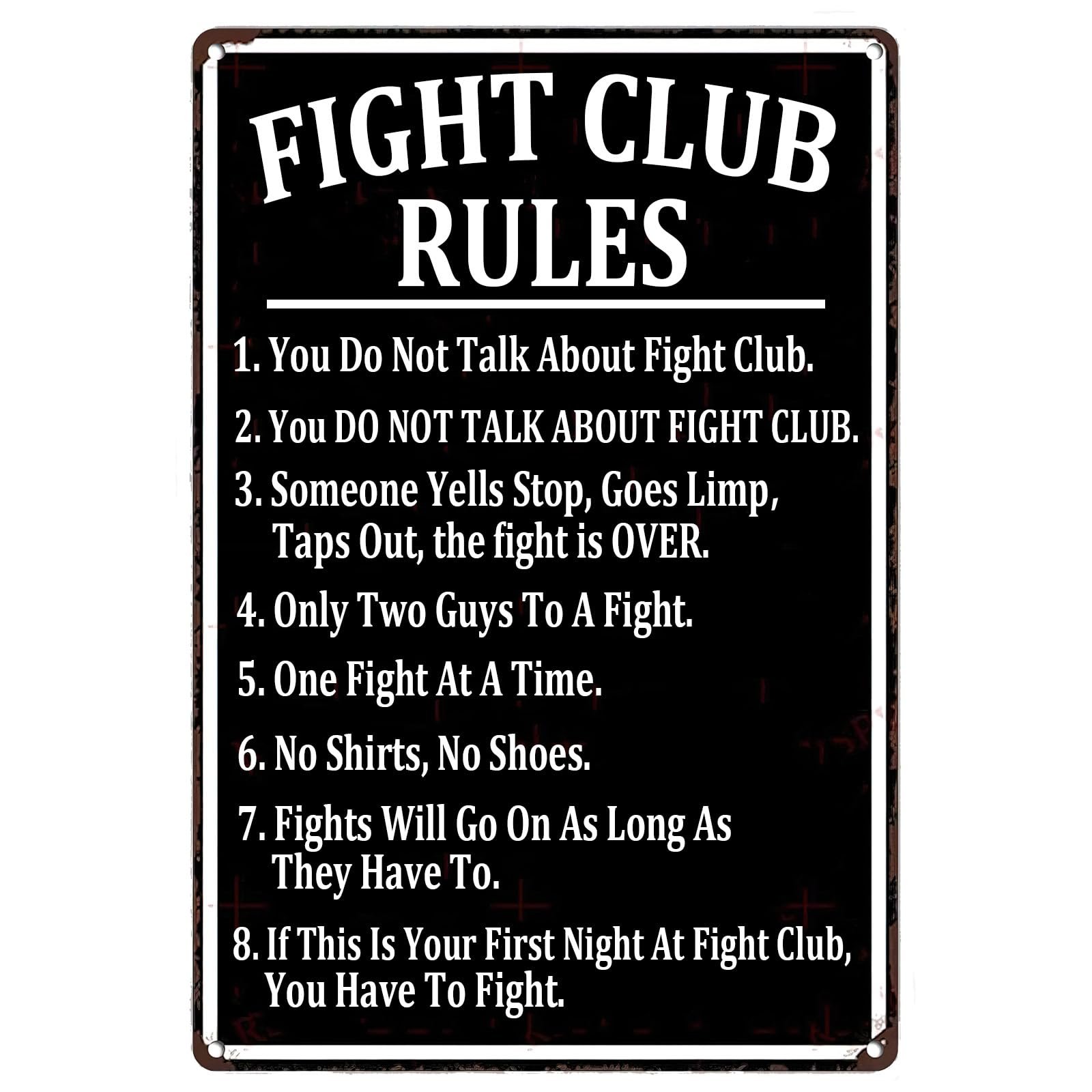 Fight Club Rules Metal Sign Review: Edgy Industrial Decor