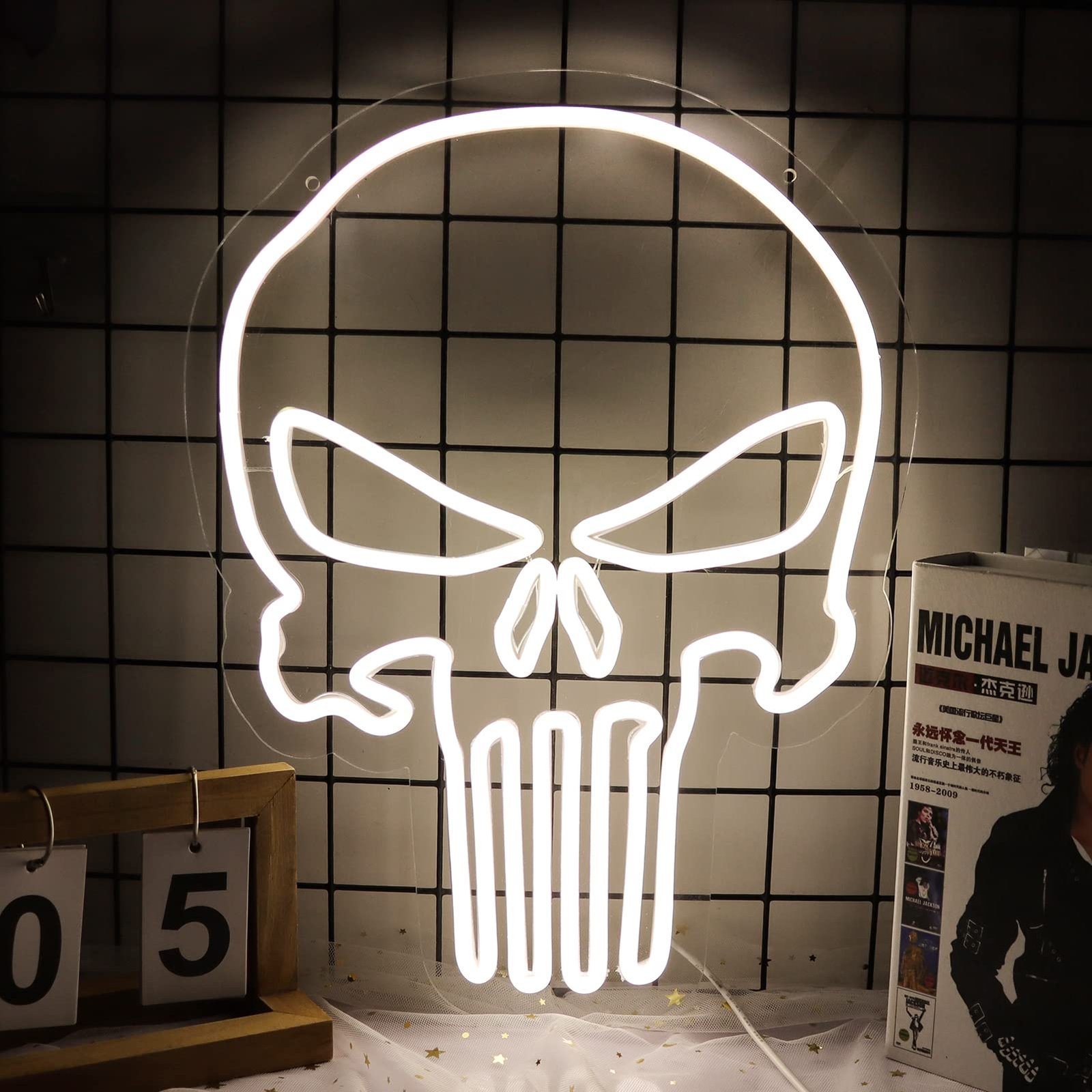 Punisher Skull Neon Sign Review: Edgy Interior Design Guide