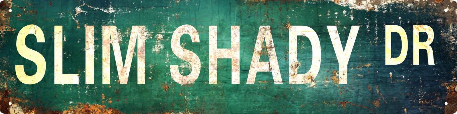 AWISZZZ Slim Shady Metal Sign: Retro Style Unboxed!