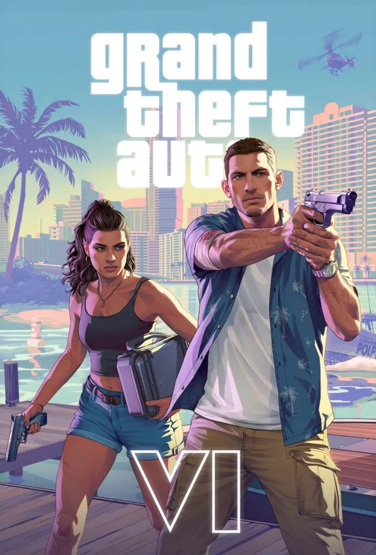 GTA VI Vice City Aluminum Poster: The Ultimate Gaming Decor