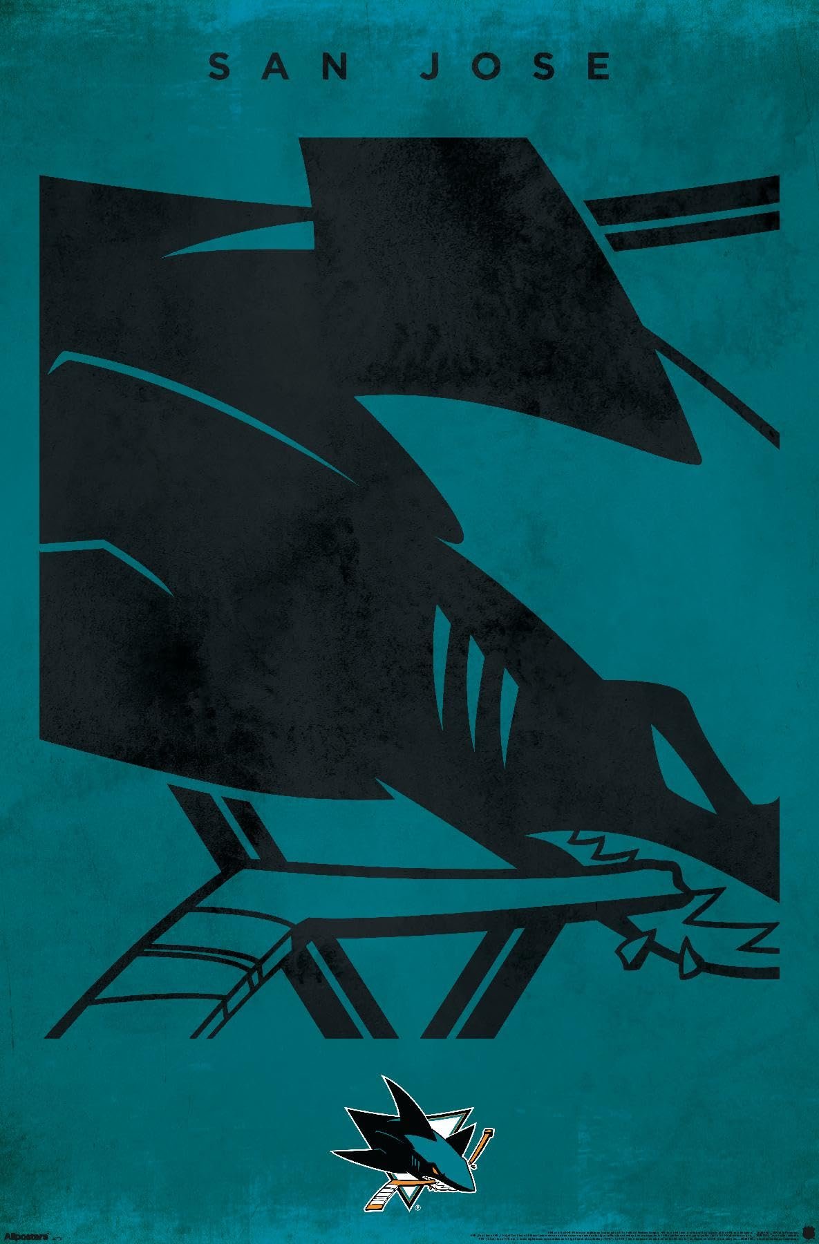 San Jose Sharks Logo 25 Poster: Interior Design Review