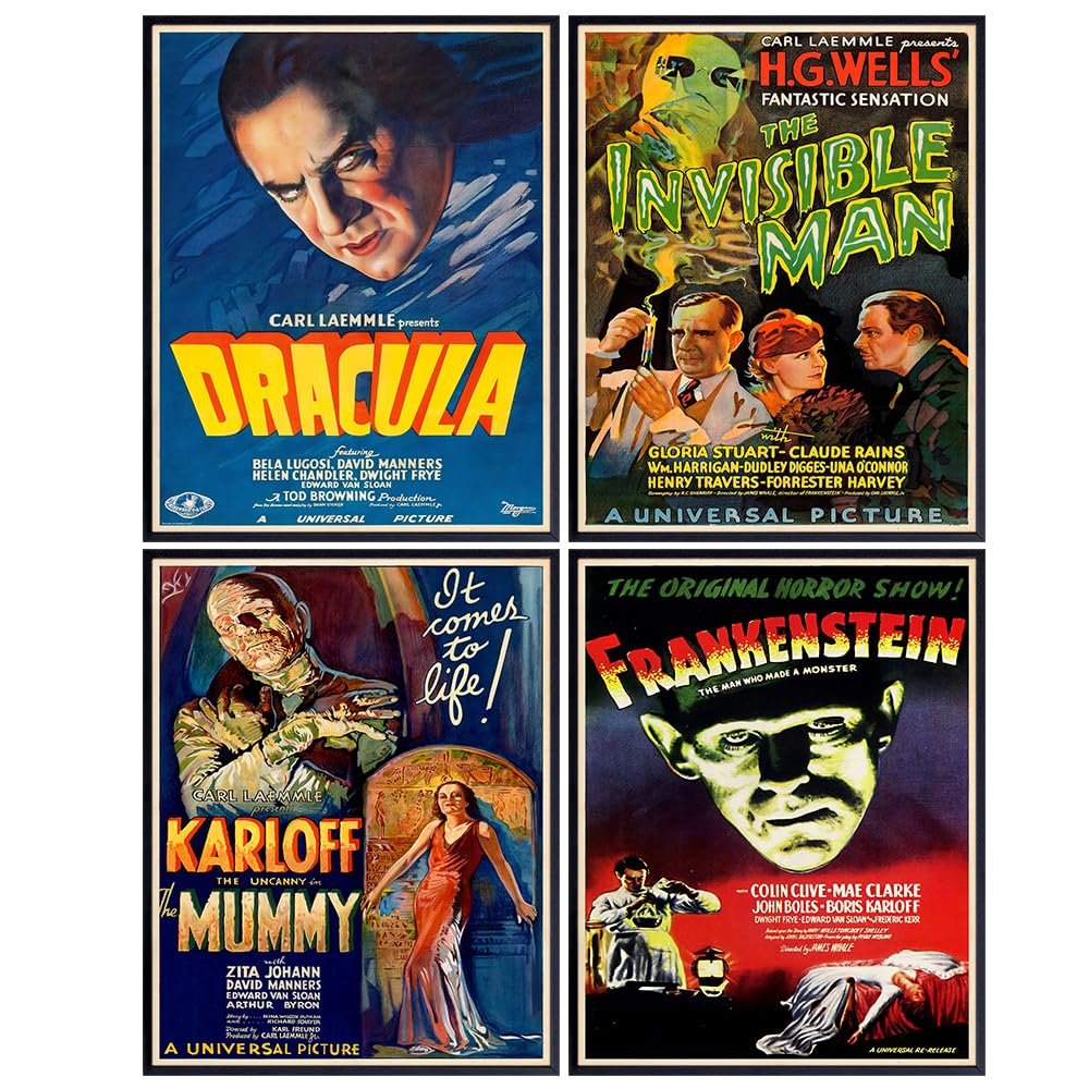 Vintage Horror Movie Poster Set Review: Gothic Home Decor