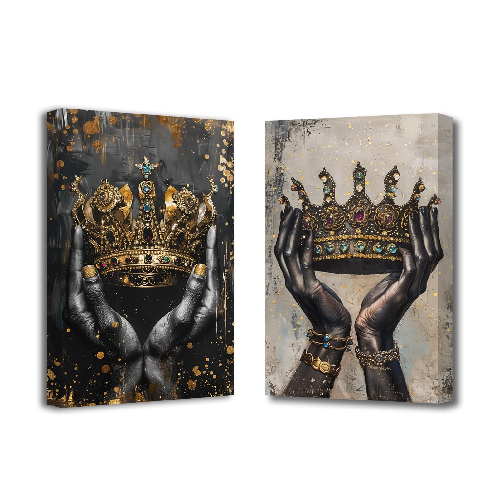 Royal Crown Canvas Wall Art Review: Black and Gold Decor