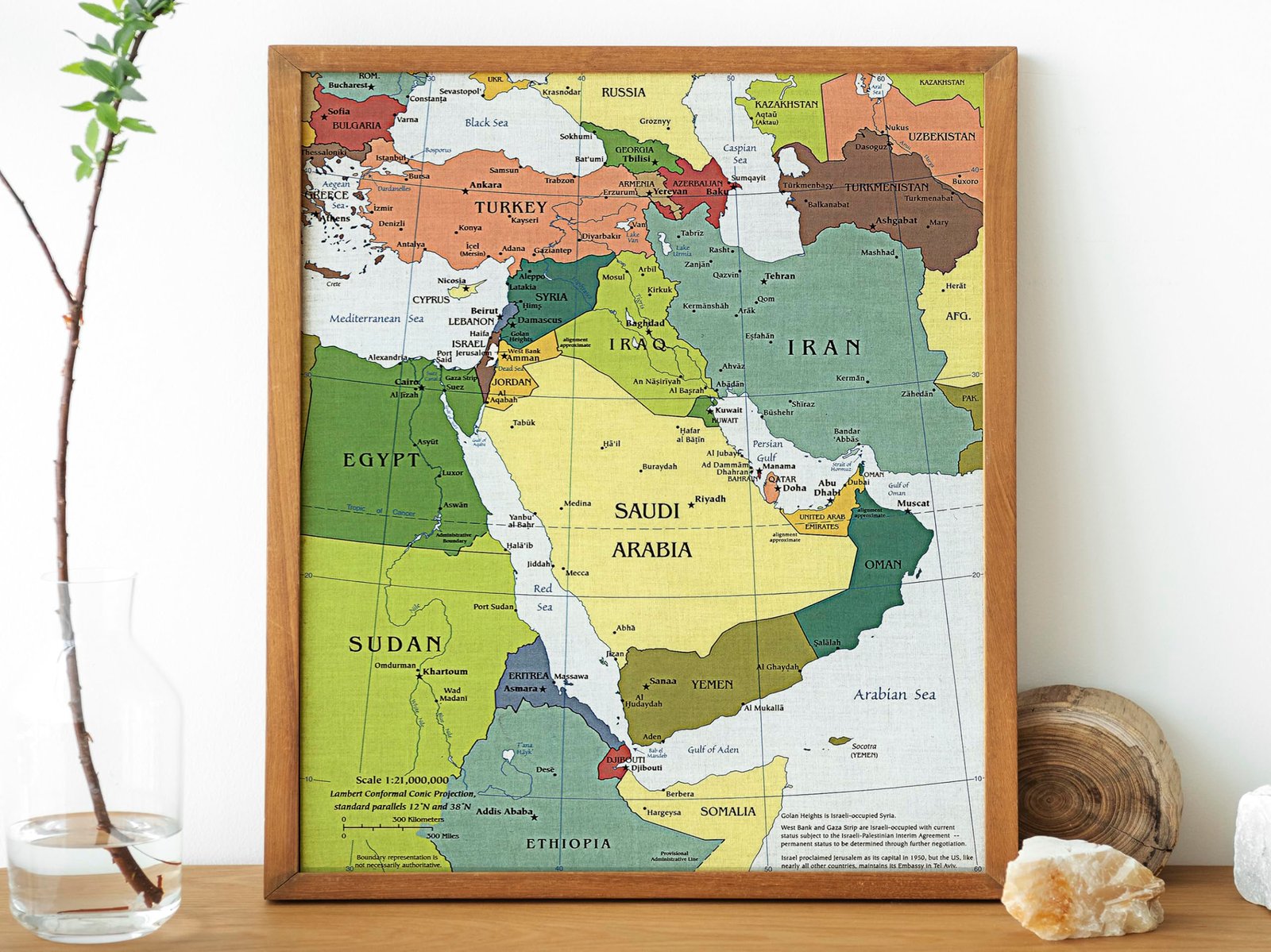 Middle East CIA Map 2003: A Vintage Aesthetic Review