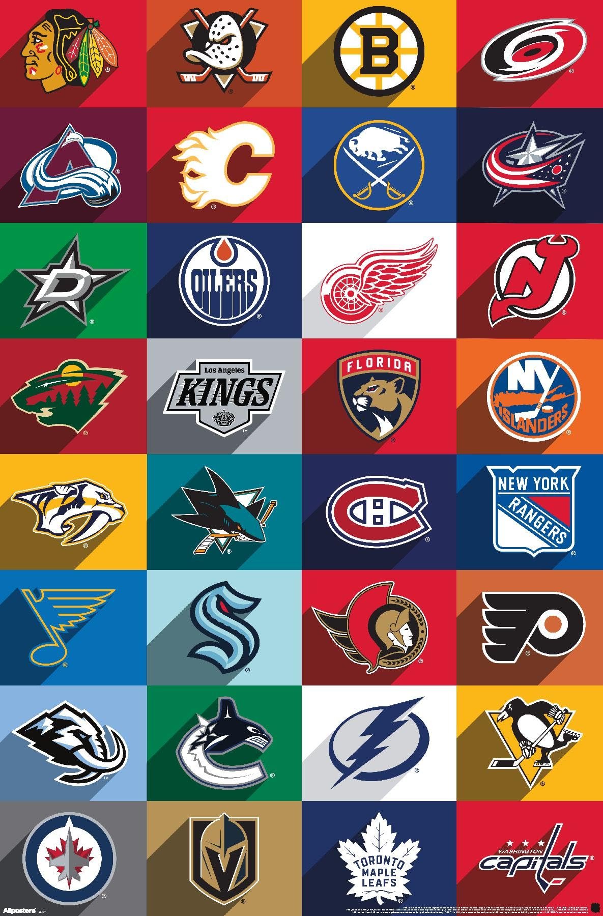 NHL Logos 25 Wall Poster: The Ultimate Hockey Decor Guide