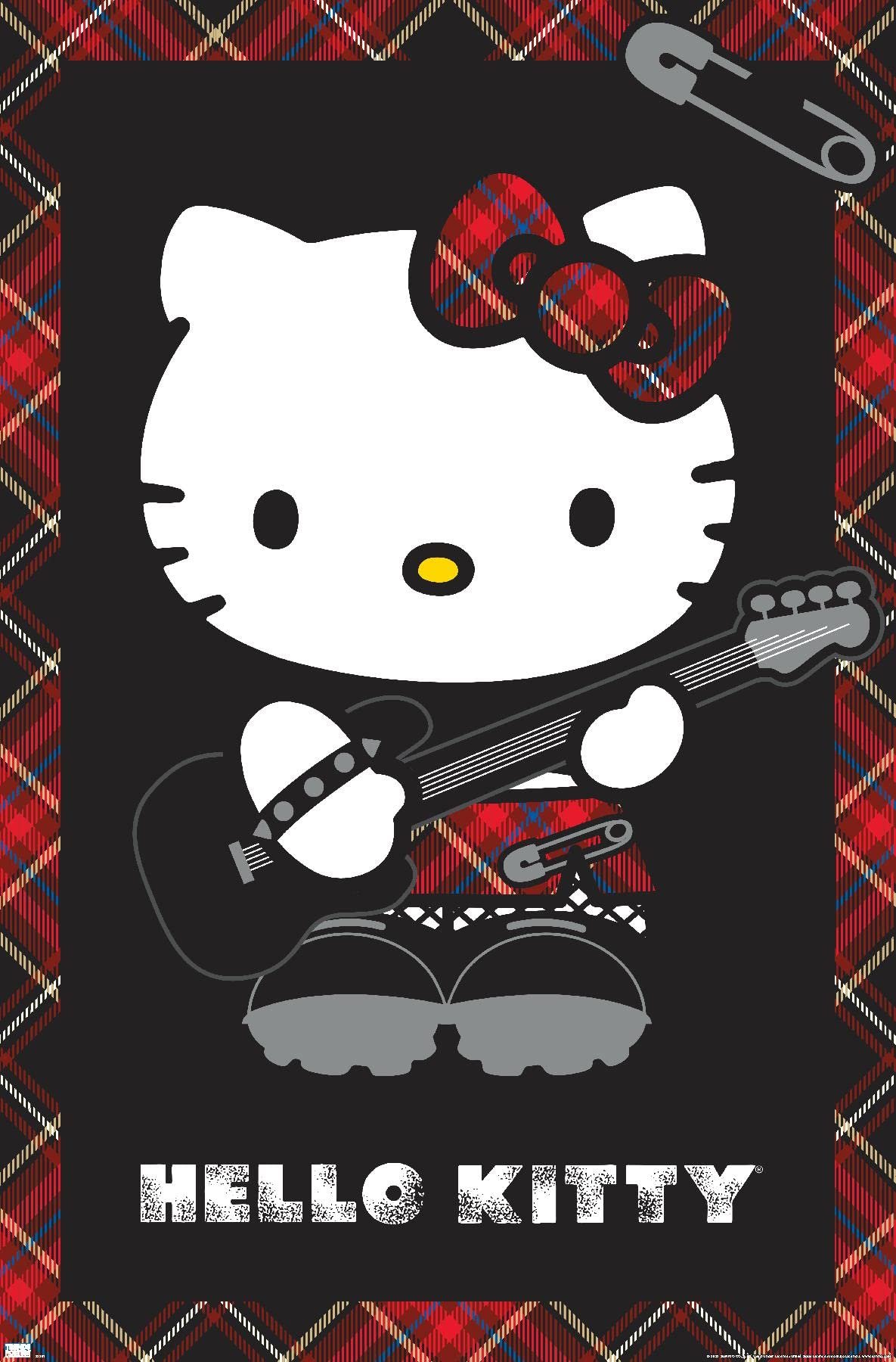 Hello Kitty Punk Red Wall Poster Review