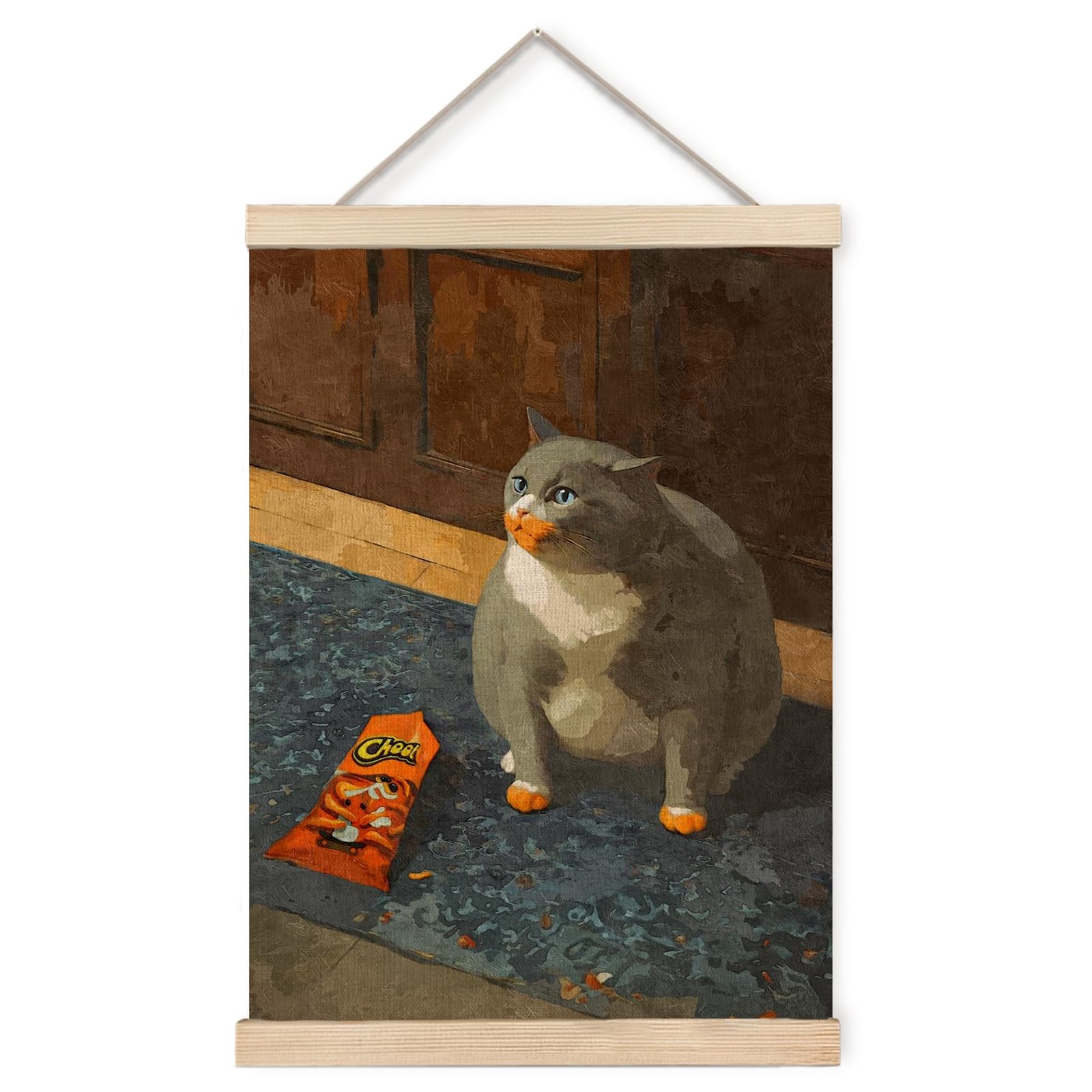 Funny Fat Cat Renaissance Wall Art Review