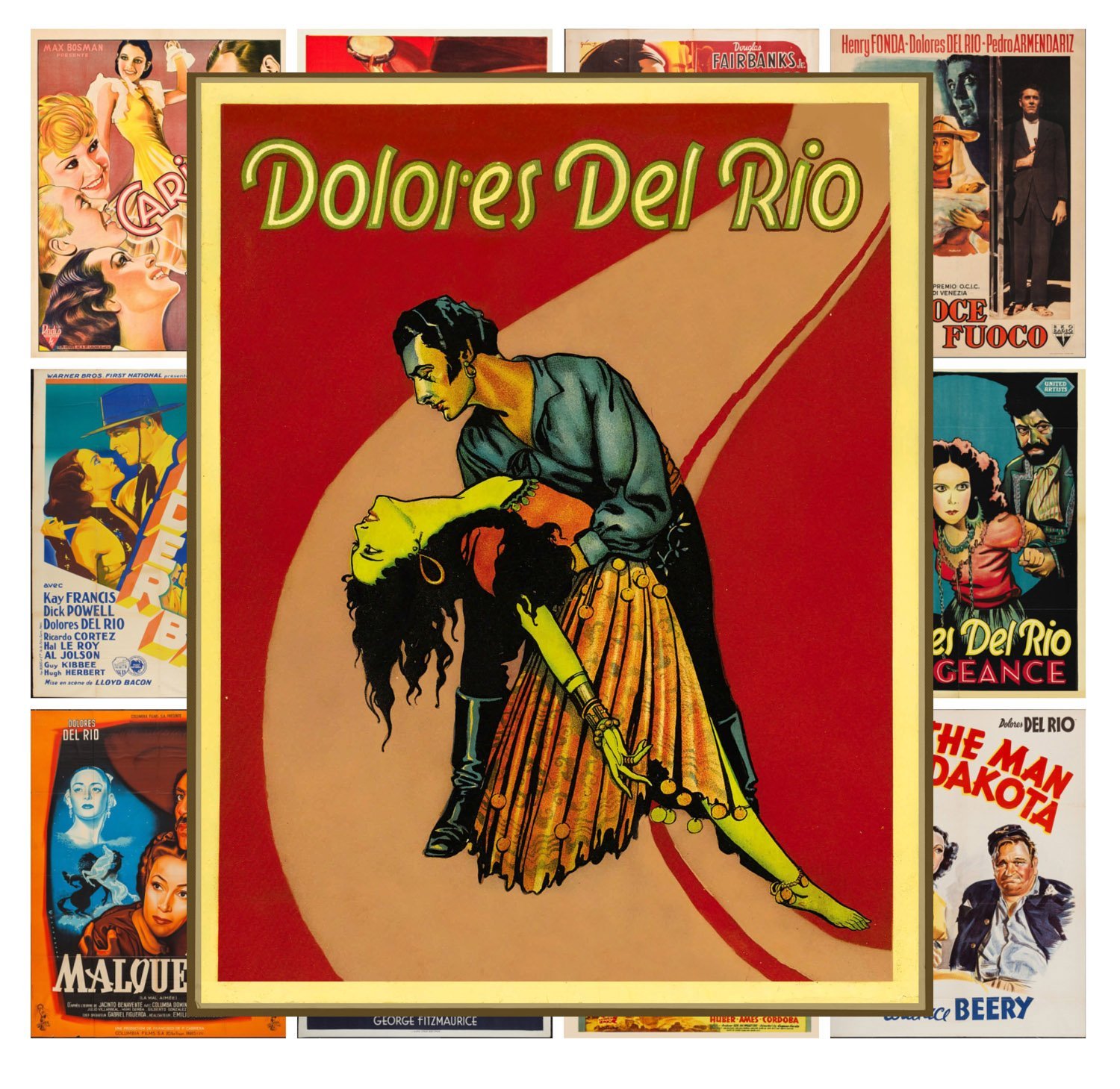 Dolores Del Rio Mini Poster Set: Silent Film Chic