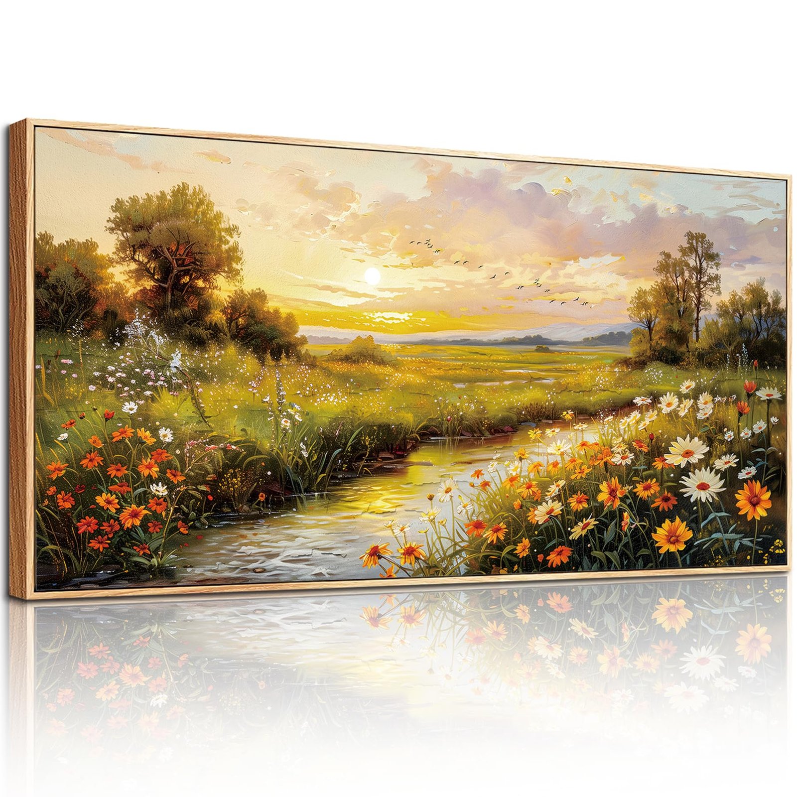 Crmotu Wetland Sunset Wall Art Review: Rustic Chic Decor