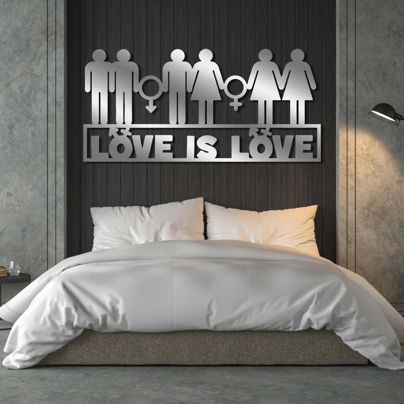 Modern LGBT Metal Wall Art Review: Silver Pride Decor