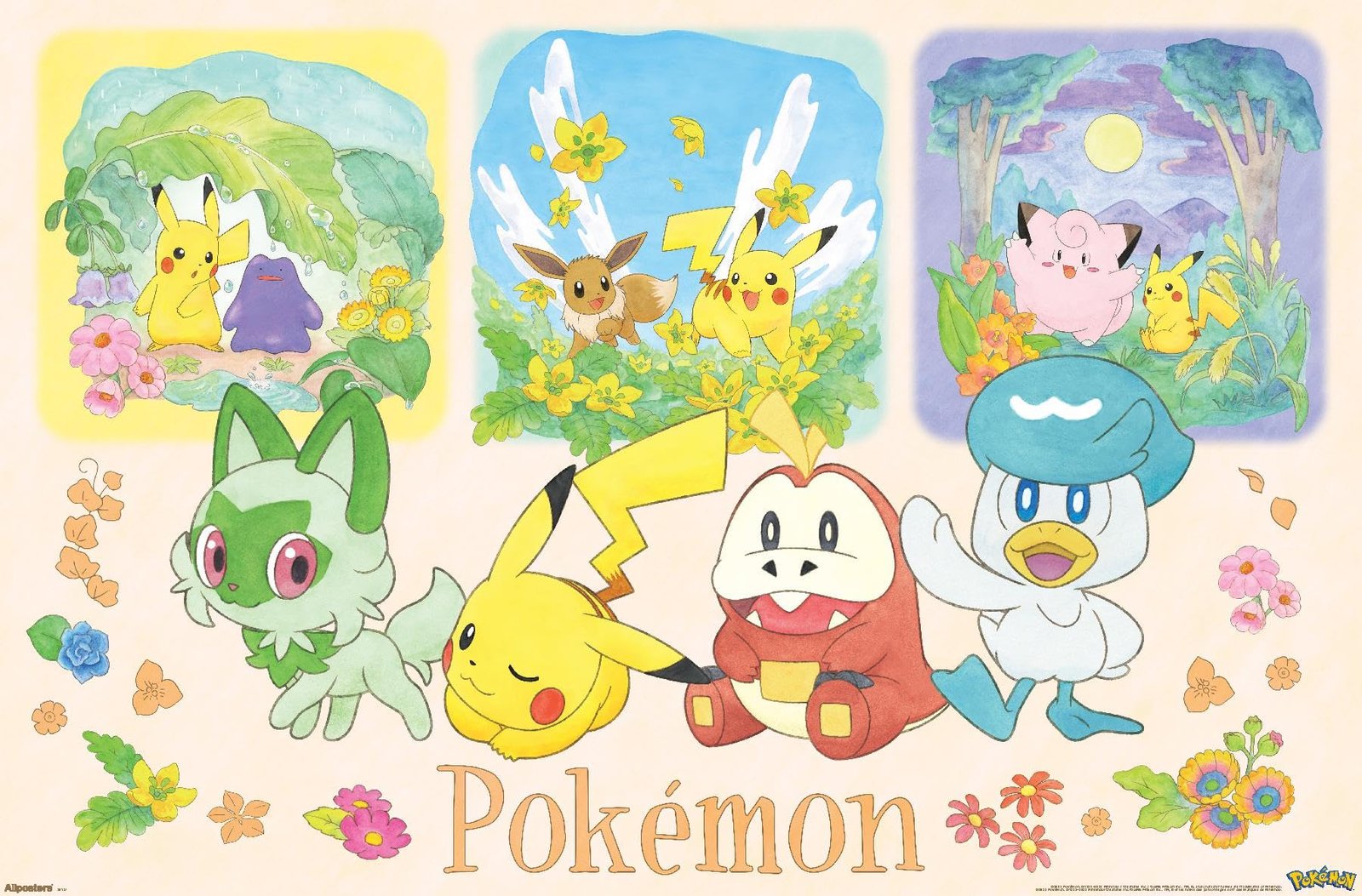Elevate Your Space with the Pokemon Group Wall Poster
